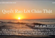 Quyết Rao Lời Chân Thật – 22/9/2022