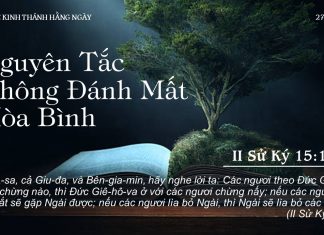 Nguyên Tắc Không Đánh Mất Hòa Bình – 27/9/2022