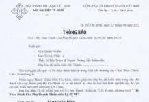 Ban Đại Diện Tp.HCM – Thông Báo V/v Hội Thảo Dành Cho Phụ Huynh Thiếu Niên Tp.HCM Năm 2022