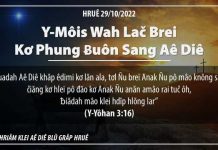 Y‑Môis Wah Lač Brei Kơ Phung Ƀuôn Sang Aê Diê – 29/10/2022