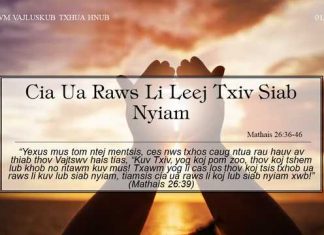 Cia Ua Raws Li Leej Txiv Siab Nyiam – 1/10/2022