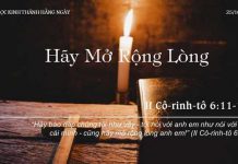 Hãy Mở Rộng Lòng – 25/10/2022