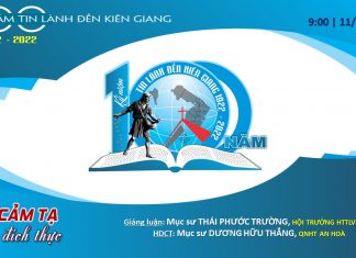 Thông Báo: V/v Truyền Hình Trực Tuyến Chương Trình Lễ Cảm Tạ Chúa và Kỷ Niệm 100 Năm Tin Lành Đến Kiên Giang