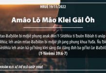 Amâo Lŏ Mâo Klei Găl Ôh – 19/11/2022