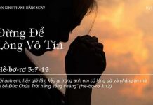 Đừng Để Lòng Vô Tín – 10/11/2022