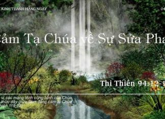 Cảm Tạ Chúa về Sự Sửa Phạt – 4/11/2022