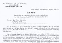 UB.TTN – Thư Ngỏ V/v Chương Trình Thi Kinh Thánh Tìm Hiểu Lễ Chúa Giáng Sinh