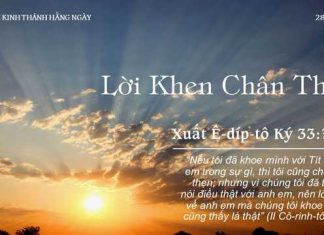 Lời Khen Chân Thật – 28/12/2022