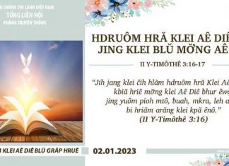 Hdruôm Hră Klei Aê Diê Blŭ Jing Klei Blŭ Mơ̆ng Aê Diê – 2/1/2023