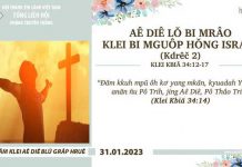 Aê Diê Lŏ Bi Mrâo Klei Bi Mguôp Hŏng Israel (Kdrêč 2) – 31/1/2023