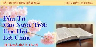 Đầu Tư Vào Nước Trời: Học Hỏi Lời Chúa – 1/1/2023