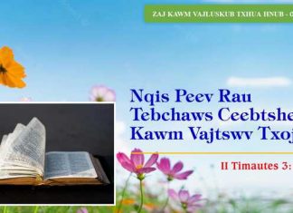Nqis Peev Rau Tebchaws Ceebtsheej: Kawm Vajtswv Txojlus – 1/1/2023