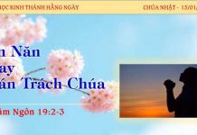 Ăn Năn hay Oán Trách Chúa – 15/1/2023