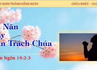 Ăn Năn hay Oán Trách Chúa – 15/1/2023