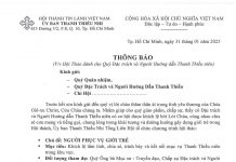 Thông Báo: Hội Thảo Dành Cho Đặc Trách và Người Hướng Dẫn Thanh Thiếu Niên Tại HTTL Sông Dinh, Bình Thuận