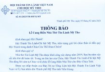Thông Báo: Lễ Cung Hiến Nhà Thờ Tin Lành Mỹ Tho