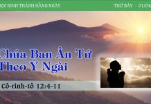 Chúa Ban Ân Tứ Theo Ý Ngài – 1/4/2023