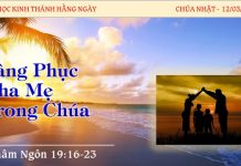 Vâng Phục Cha Mẹ Trong Chúa – 12/3/2023