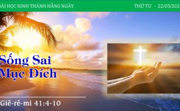 Sống Sai Mục Đích – 22/3/2023