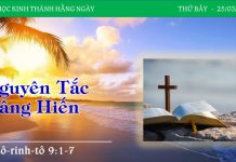 Nguyên Tắc Dâng Hiến – 25/3/2023