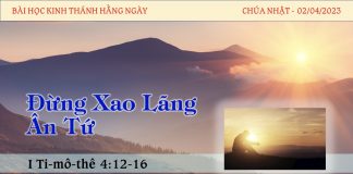 Đừng Xao Lãng Ân Tứ – 2/4/2023