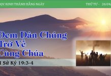 Đem Dân Chúng Trở Về Cùng Chúa – 26/4/2023