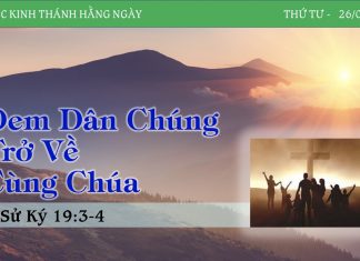 Đem Dân Chúng Trở Về Cùng Chúa – 26/4/2023