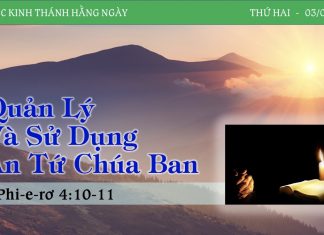 Quản Lý Và Sử Dụng Ân Tứ Chúa Ban – 3/4/2023