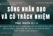 Sống Nhân Đạo Và Có Trách Nhiệm – 12/5/2023