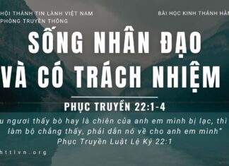 Sống Nhân Đạo Và Có Trách Nhiệm – 12/5/2023