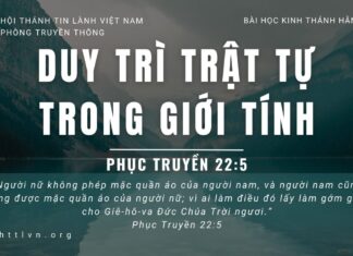 Duy Trì Trật Tự Trong Giới Tính – 13/5/2023