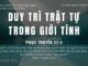Duy Trì Trật Tự Trong Giới Tính – 13/5/2023