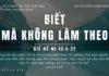 Biết Mà Không Làm Theo – 18/5/2023