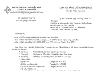 Thông Báo V/v Tu Nghiệp Giáo Phẩm Năm 2023