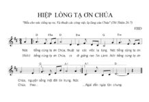 Bài hát: HIỆP LÒNG TẠ ƠN CHÚA