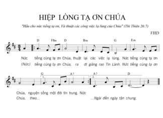 Bài hát: HIỆP LÒNG TẠ ƠN CHÚA