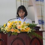 Cô Nguyễn Ngọc Mẫn đại diện khóa sinh bày tỏ cảm tưởng