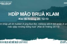 Hdĭp Mâo Bruă Klam – 23/7/2023
