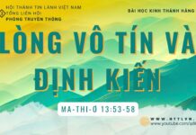 Lòng Vô Tín Và Định Kiến – 28/8/2023