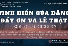 Vinh Hiển Của Đấng Đầy Ơn Và Lẽ Thật – 27/9/2023