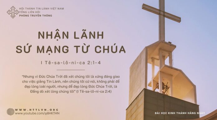 Nhận Lãnh Sứ Mạng Từ Chúa – 31/10/2023