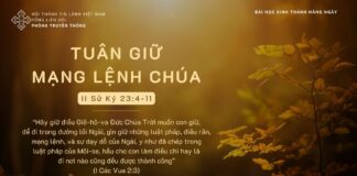 Tuân Giữ Mạng Lệnh Chúa – 10/11/2023