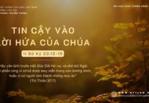 Tin Cậy Vào Lời Hứa Của Chúa – 11/11/2023