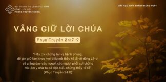 Vâng Giữ Lời Chúa – 16/11/2023