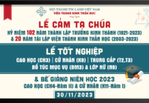V/v Truyền Hình Trực Tuyến Chương Trình Lễ Cảm Tạ Chúa, Tốt Nghiệp Và Bế Giảng Niên Học 2023