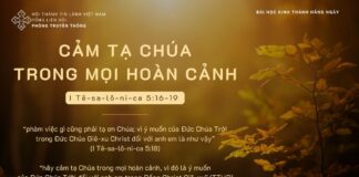 Cảm Tạ Chúa Trong Mọi Hoàn Cảnh – 23/11/2023