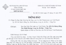 UBTTN – Thông Báo V/v Tham Dự Họp Mặt Nhân Sự Âm Nhạc Của Các Hội Thánh Thuộc KV3 (Đông Nam Bộ)