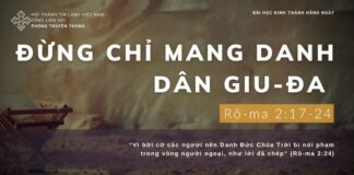 Đừng Chỉ Mang Danh Dân Giu-đa – 18/12/2023