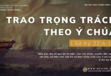 Trao Trọng Trách Theo Ý Chúa – 3/12/2023
