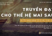 Truyền Đạt Cho Thế Hệ Mai Sau – 4/12/2023